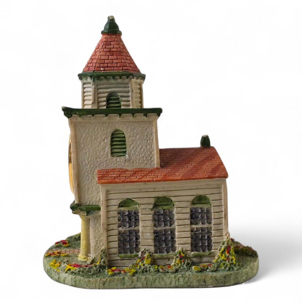 Vintage Nikko Quartz Church Clock Figurine – Hand-Painted Architectural... - Picture 5 of 7